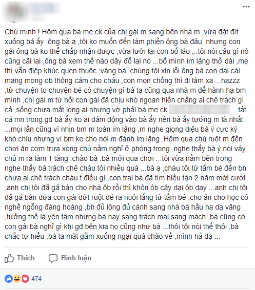 Suốt ngày sang nhà thông gia mách tội con dâu, bà mẹ chồng không ngờ có ngày phải cứng họng vì người này - Ảnh 1. Suốt ngày sang nhà thông gia mách tội con dâu, bà mẹ chồng không ngờ có ngày phải cứng họng vì người này - Ảnh 1.