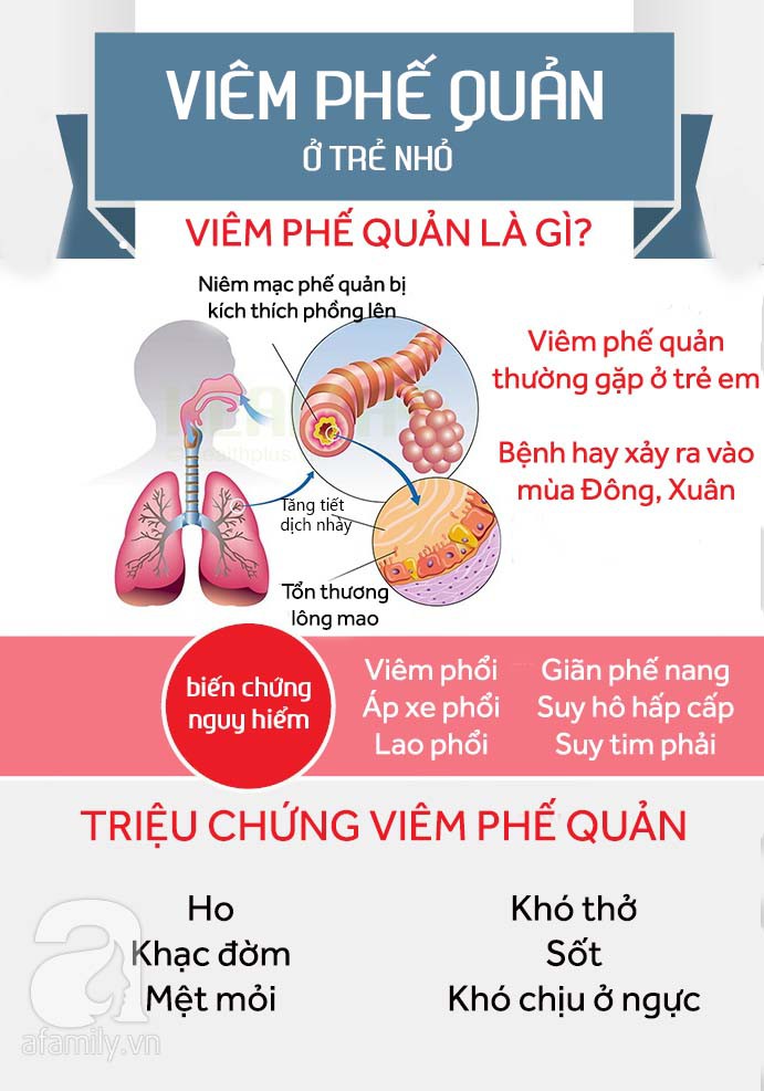 3. Triệu chứng nhận biết viêm phế quản phổi