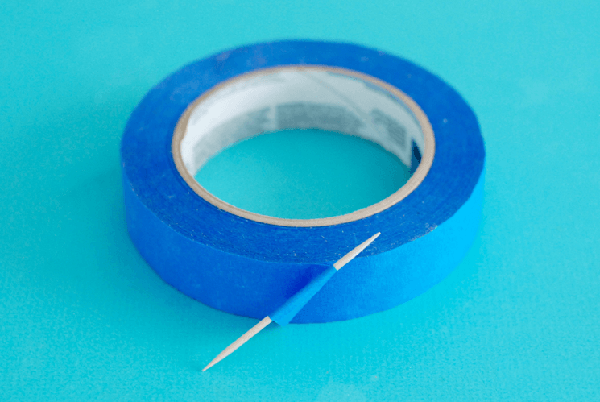 Tape Roll Marker with Toothpick