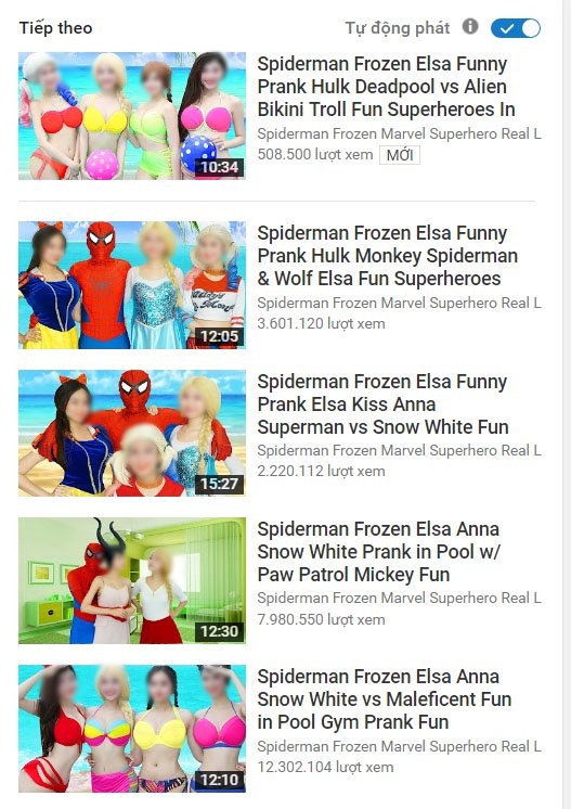 Phụ huynh tá hỏa khi con xem hoạt hình người lớn: Spiderman, công chúa Elsa hở hang, yêu đương nhố nhăng, phản cảm - Ảnh 1.