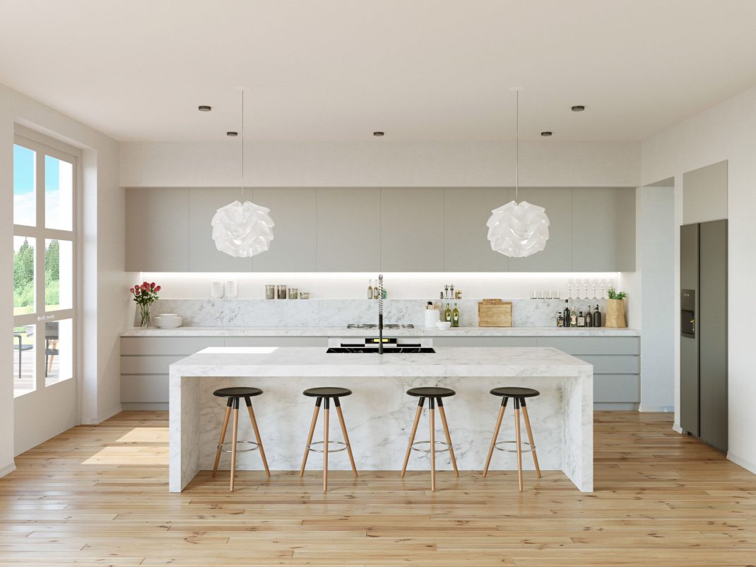 Với cách sắp xếp và trang trí, màu trắng sẽ mang đến cho không gian bếp của bạn sự tươi mới, rộng rãi và hiện đại.