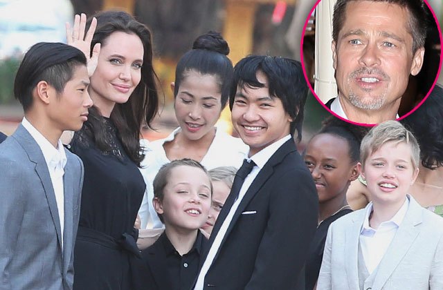 Lần đầu tiên Brad Pitt được 6 nhóc tì tới thăm sau nhiều tháng căng thẳng - Ảnh 1.