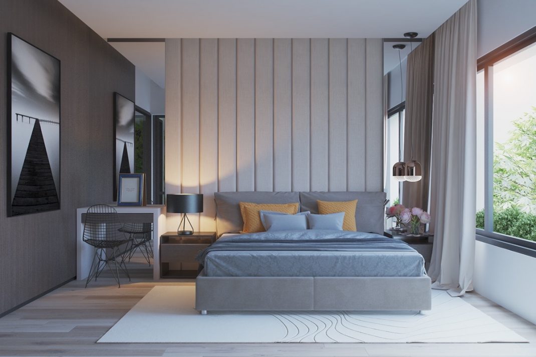 15 Mẫu thiết kế phòng ngủ màu xám đẹp nhẹ nhàng ấn tượng