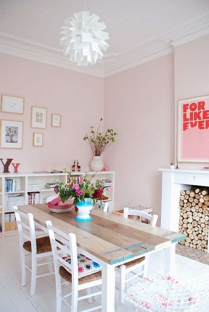 Gợi ý trang trí nhà với gam màu hồng nhạt dịu dàng