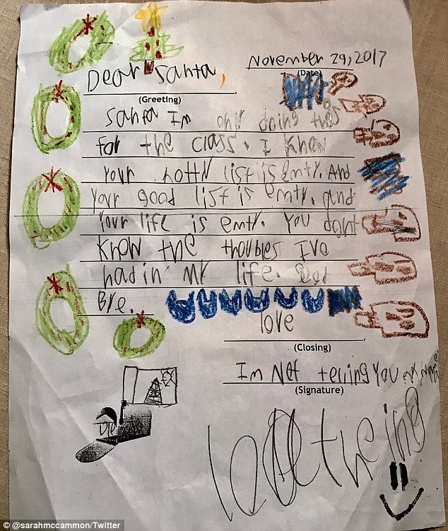 Cậu bé lớp 1 viết thư vạch mặt sự thật trần trụi về ông già Noel - Ảnh 2.