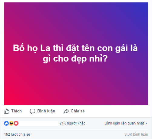 Vợ sắp đẻ, ông bố trẻ họ La sốt sắng nhờ tư vấn tên con, kết quả toàn thấy La Cà, La Lối - Ảnh 1.