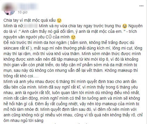 Yêu nhau bao lâu luôn make-up kỹ càng, sau khi mặn nồng, lộ mặt mộc thì cô nàng bị đá - Ảnh 2.