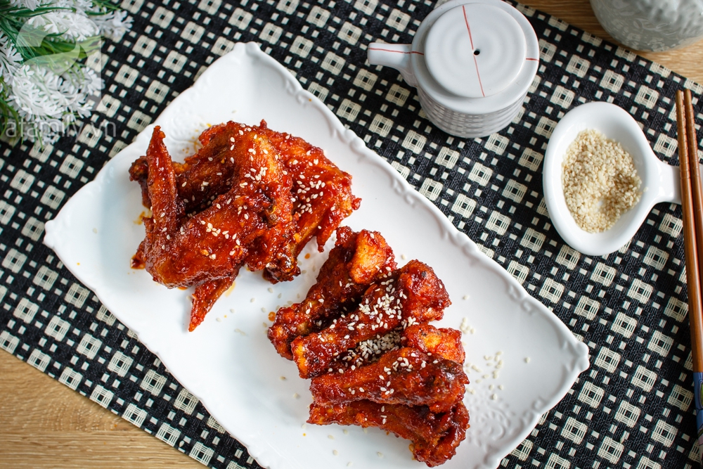 Cách làm GÀ RÁN CAY KIỂU HÀN, Cach lam ga ran cay kieu han, GÀ RÁN CAY ...