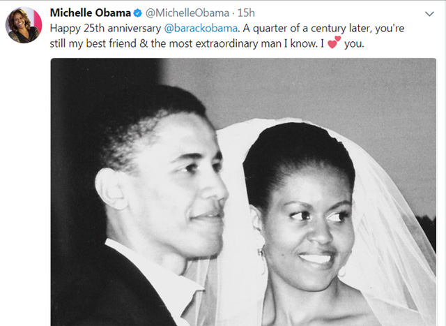 Lấy em là điều đúng đắn nhất trong cuộc đời anh lời chia sẻ lịm tim Obama dành cho vợ sau 25 năm kết hôn - Ảnh 3.