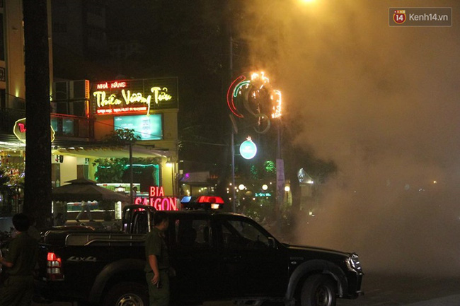 TPHCM: Dãy đèn trang trí bị chê màu mè ở đường Phạm Ngọc Thạch bất ngờ bốc cháy - Ảnh 3.