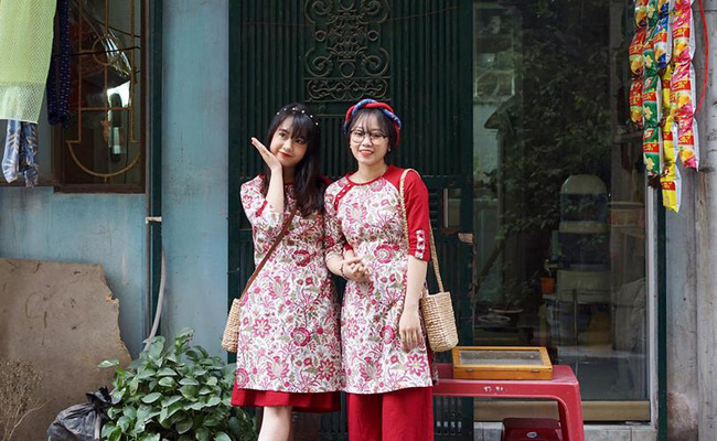 5 tiệm áo dài cách tân cực chất, giá dưới 1 triệu để đẹp cả Tết ở Hà Nội - Ảnh 7.