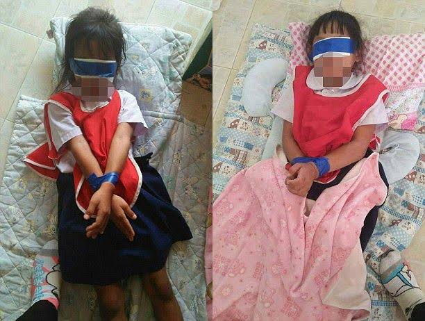 Hai học sinh bị phạt bịt mắt và trói tay chân vì tội xé giấy trong giờ học - Ảnh 1.