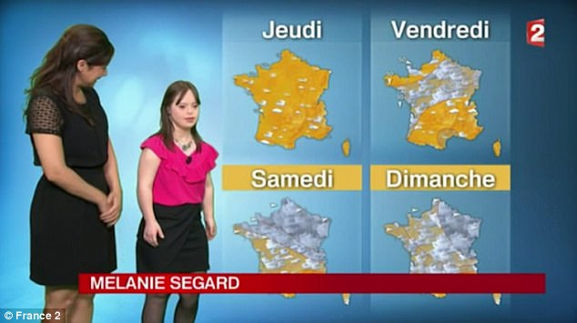 Điều ước có thật: Cô gái mắc hội chứng Down trở thành người dẫn bản tin thời tiết Pháp - Ảnh 3.