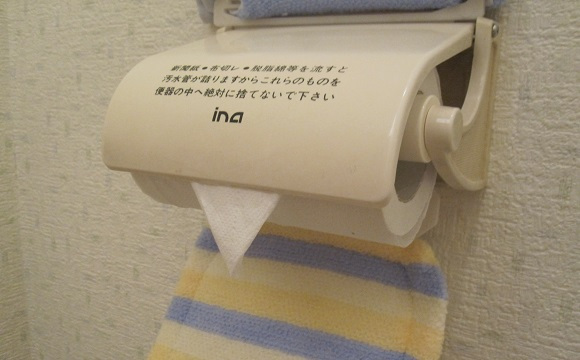 Nhà vệ sinh công cộng bên Nhật thường có cuộn giấy gấp lại như thế này, bạn hiểu ý nghĩa của nó không? - Ảnh 1.