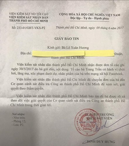 Luật sư Nguyễn Văn Quynh: Nếu xét theo đơn của nghệ sĩ Xuân Hương, Trang Trần có thể bị xử phạt 3 năm tù vì - Ảnh 2.