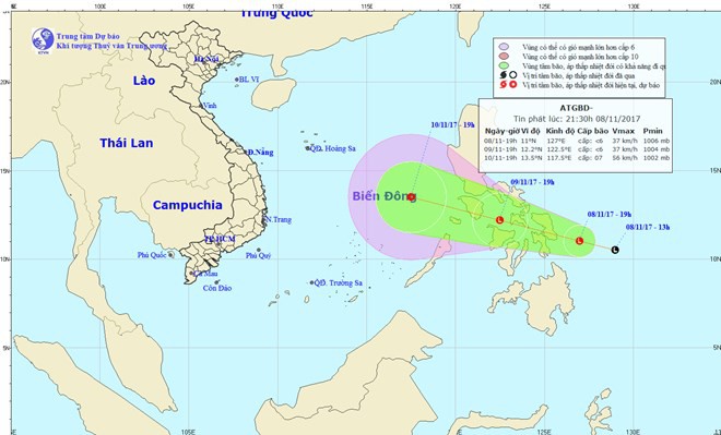 Bão Haikui sẽ đi vào Biển Đông, vùng tâm bão gió giật cấp 12 - Ảnh 1.