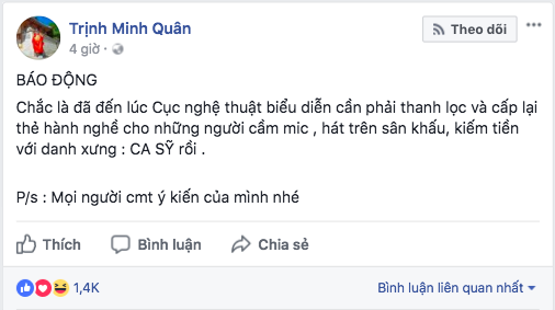 Người ta uốn lưỡi 7 lần trước khi nói, Minh Quân sửa hẳn MƯỜI TÁM lần khi đăng status đá xéo Chi Pu - Ảnh 1.