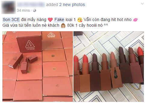 Cảnh báo: Son 3CE fake bán công khai, giá rẻ kinh hoàng nhưng vẫn có người mua - Ảnh 4.