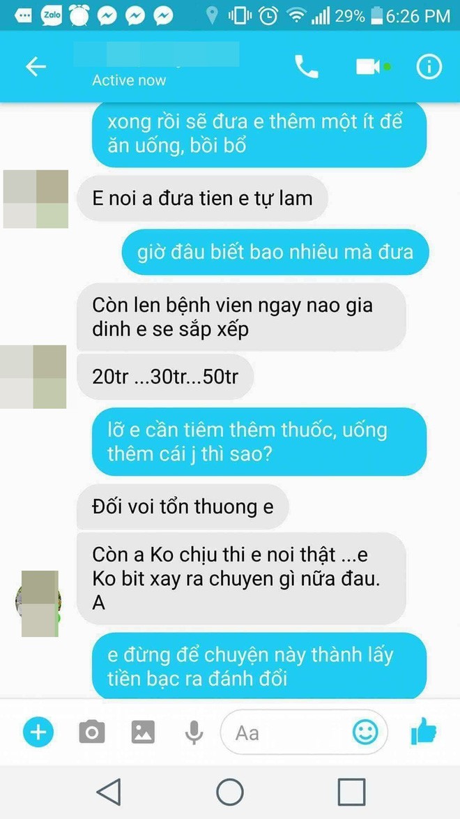 Cô gái bị ép phá thai lên tiếng sau khi lộ SMS đòi tiền đền bù: Chính mẹ anh đưa 50 triệu bắt tôi bỏ - Ảnh 4.