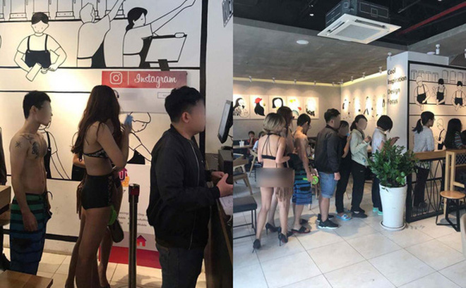  Xử phạt qu&aacute;n tr&agrave; sữa miễn ph&iacute; cho người mặc bikini - Ảnh 1.