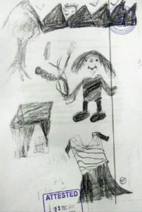 Bức vẽ của bé gái 10 tuổi vạch trần tội ác không thể dung thứ của chú ruột - Ảnh 1.