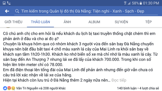 Đi taxi hơn 6 km, 3 du khách Hàn Quốc bị tài xế chém 700.000 đồng - Ảnh 1.