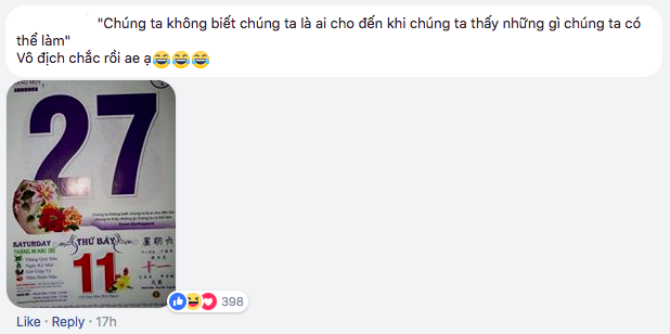 Sau quyển lịch tiên tri gây sốt, cộng đồng mạng thi nhau khoe ảnh lịch ngày 27/1 để tiên đoán kết quả cho U23 Việt Nam - Ảnh 6.