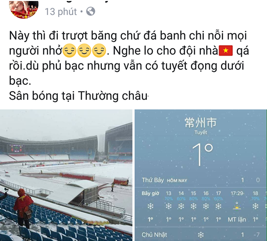 2 tiếng trước trận đấu, trên mạng xã hội người lo lắng tuyết rơi hoãn đấu, người tranh thủ mua đồ nhậu đợi giờ G - Ảnh 3.