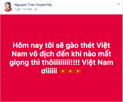 Sát giờ G, Á hậu Huyền My, Ngọc Trinh cùng hàng loạt sao Việt gửi lời chúc chiến thắng tới đội tuyển U23 Việt Nam - Ảnh 3.