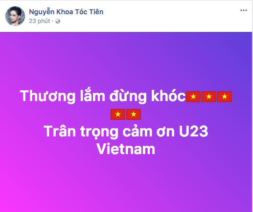 Xúc động với phản ứng của Hoa hậu Thu Thảo, Á hậu Tú Anh cùng dàn sao Việt trước kết quả cuối cùng của U23 Việt Nam - Ảnh 10.