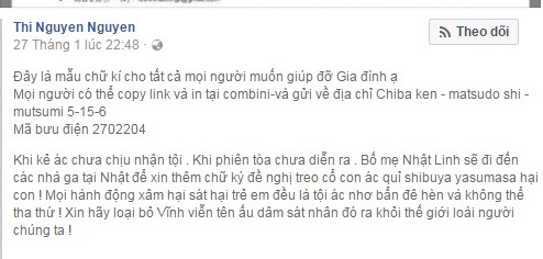 Gia đ&igrave;nh b&eacute; Nhật Linh tổ chức c&aacute;c điểm tiếp nhận chữ k&iacute; ở H&agrave; Nội - Ảnh 1.