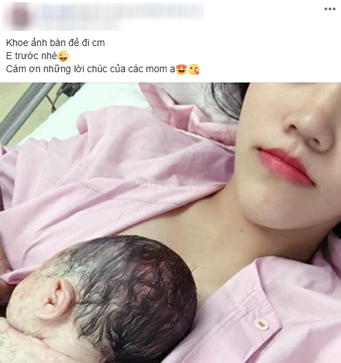 Mẹ trẻ đăng ảnh chia sẻ khoảnh khắc hạnh phúc trên bàn đẻ với con mới sinh, nhưng 500 chị em chỉ chú ý đến chi tiết này - Ảnh 1. Mẹ trẻ đăng ảnh chia sẻ khoảnh khắc hạnh phúc trên bàn đẻ với con mới sinh, nhưng 500 chị em chỉ chú ý đến chi tiết này - Ảnh 1.