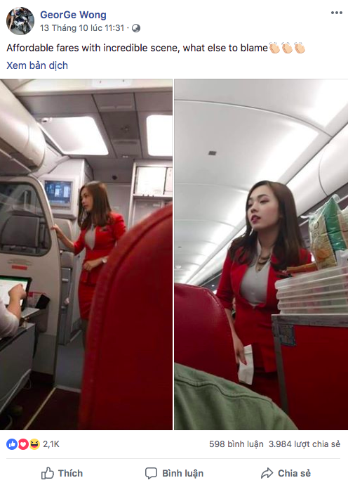 Nữ tiếp viên hàng không Malaysia gây sốt trên MXH chỉ sau tấm ảnh chụp trộm của hành khách - Ảnh 1.