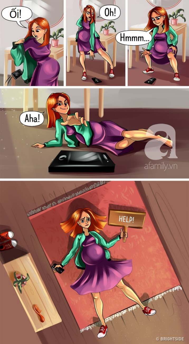 H&agrave;i hước m&agrave; ch&acirc;n thực, bộ tranh phản &aacute;nh 9 th&aacute;ng mang thai vốn dĩ &ldquo;kh&ocirc;ng như l&agrave; mơ&rdquo; với c&aacute;c mẹ bầu - Ảnh 6.