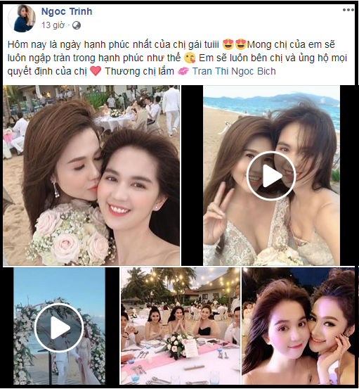 Chị gái Ngọc Trinh tổ chức hôn lễ lãng mạn trên bờ biển cùng người yêu kém tuổi - Ảnh 2.