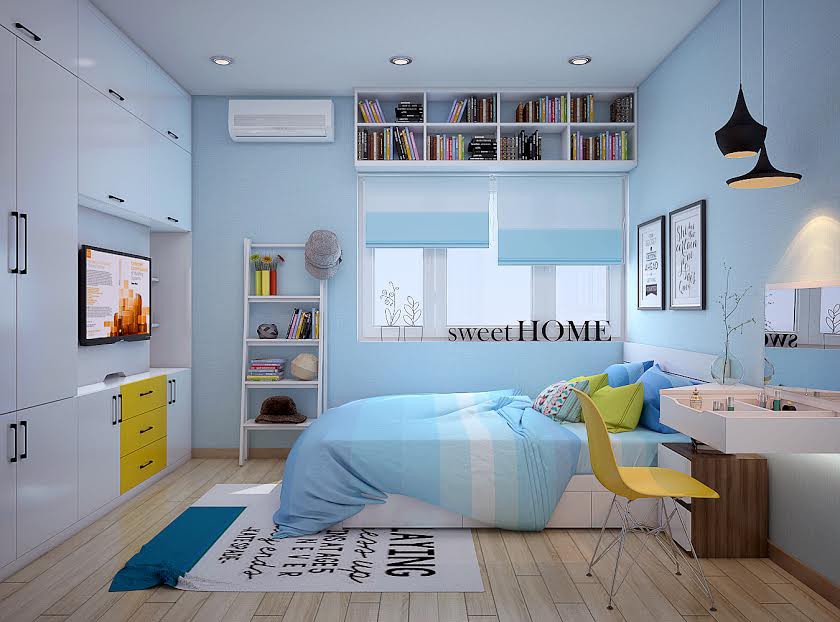 Mẫu thiết kế phòng ngủ hiện đại dành cho vợ chồng trẻ