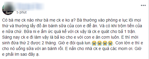 Nàng dâu tức giận tố mẹ chồng lục lọi, ăn đồ của cháu còn có thói ăn cắp vặt, chị em đã chẳng bênh còn trách thêm vì điều này - Ảnh 1.