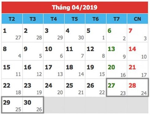 Chi tiết lịch nghỉ lễ các ngày trong năm 2019: Nghỉ Tết Nguyên đán 9 ngày - Ảnh 2.