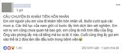 Đi khám tiền hôn nhân, cặp đôi bẽn lẽn lần đầu làm chuyện ấy ngay trong bệnh viện chỉ vì lý do không thể éo le hơn - Ảnh 1.