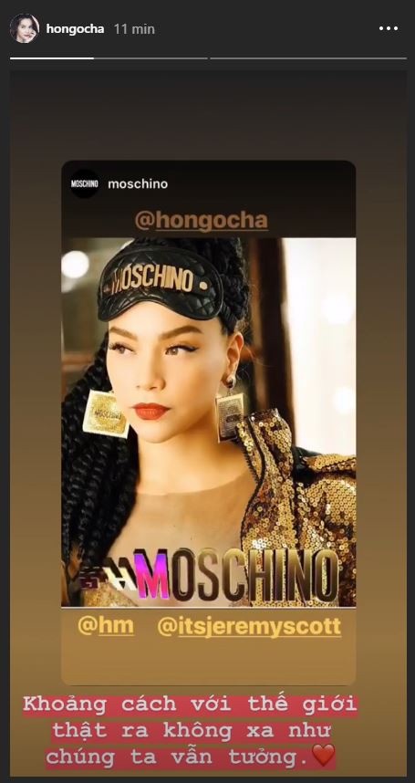 Phản ứng đầy kiêu hãnh của Hồ Ngọc Hà khi được thương hiệu nổi tiếng Moschino đăng ảnh lên trang Instagram - Ảnh 3.