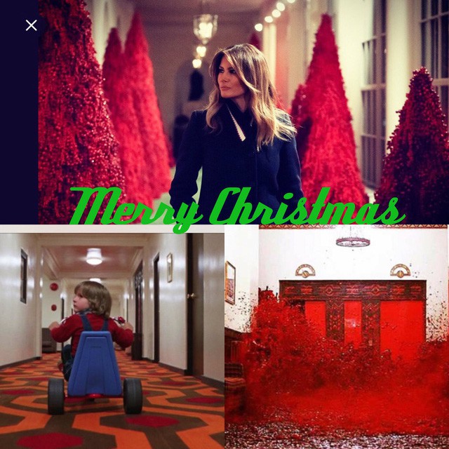 Trang trí Giáng sinh cho Nhà Trắng, bà Melania Trump gây tranh cãi khi sử dụng toàn cây thông màu đỏ - Ảnh 6.