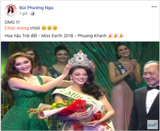 Bùi Phương Nga, HHen Niê, Hoàng Thùy cùng loạt sao Việt thể hiện sự tự hào khi Nguyễn Phương Khánh đăng quang Miss Earth 2018 - Ảnh 4.