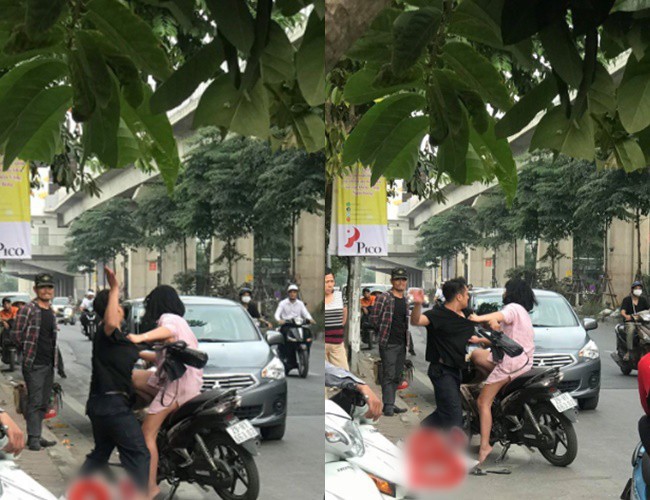 Nam thanh niên túm tóc, đấm túi bụi vào người bạn gái trên phố Hà Nội rồi phân bua Nó láo - Ảnh 2.
