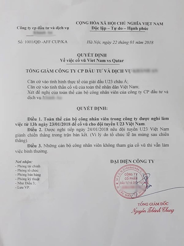 Dân mạng rần rần xin đình công nghỉ làm, nghỉ học chiều mai để cổ vũ U23 Việt Nam đá trận bán kết - Ảnh 5.