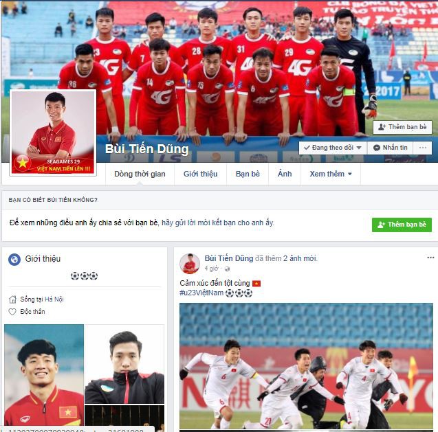 Ngay sau chiến thắng, profile của các cầu thủ U23 được chia sẻ liên tục, facebook cá nhân cũng tăng follow ầm ầm - Ảnh 12.