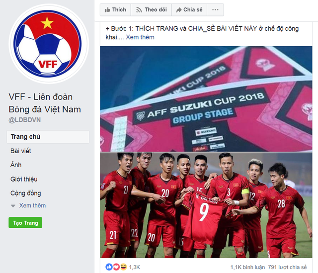 Cảnh báo: Xuất hiện Fanpage Liên đoàn bóng đá Việt Nam giả, tạo sự kiện tặng vé trận Việt Nam vs Philippines - Ảnh 1.