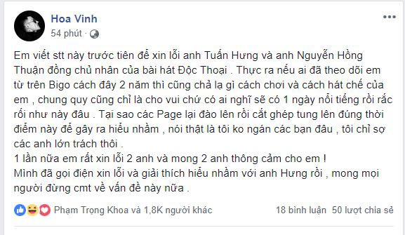 Scandal làm cô gái có bầu rồi chạy chưa qua, Hoa Vinh lại gây sự khi chế bài hát Tuấn Hưng thành lời tục tĩu - Ảnh 7.