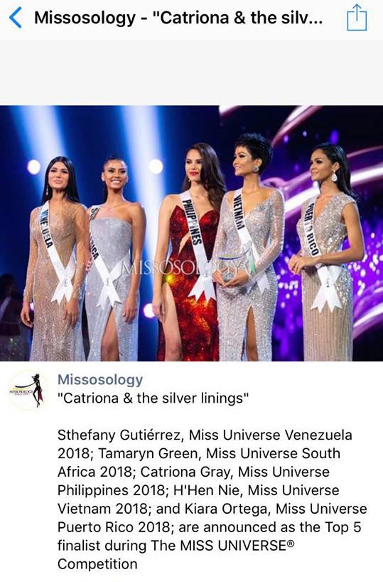 Mình Catriona Gray mặc đầm đỏ rực khiến Top 5 Miss Universe 2018 bị ví như nhóm Tân Hoa hậu và những người bạn - Ảnh 2.