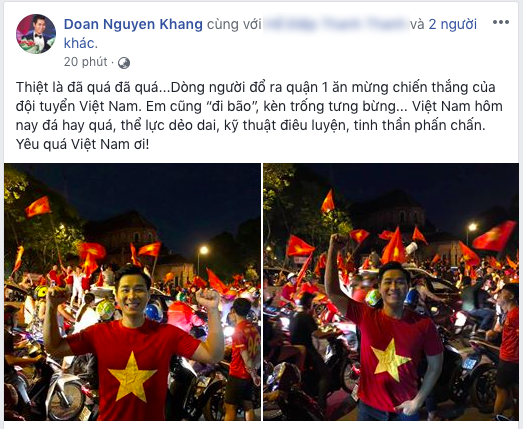 Đặng Thu Thảo, Phạm Quỳnh Anh...cùng dàn sao Việt ngất ngây hạnh phúc trước chiến thắng của đội tuyển Việt Nam - Ảnh 2. Đặng Thu Thảo, Phạm Quỳnh Anh...cùng dàn sao Việt ngất ngây hạnh phúc trước chiến thắng của đội tuyển Việt Nam - Ảnh 2.
