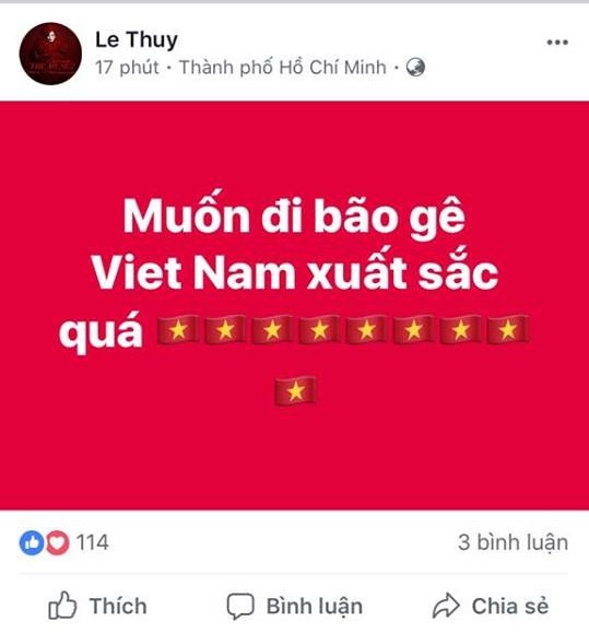 Hoa hậu Mỹ Linh, Á hậu Huyền My, MC Phan Anh và hàng loạt sao Việt phấn khích với chiến thắng lịch sử của U23 Việt Nam  - Ảnh 12.